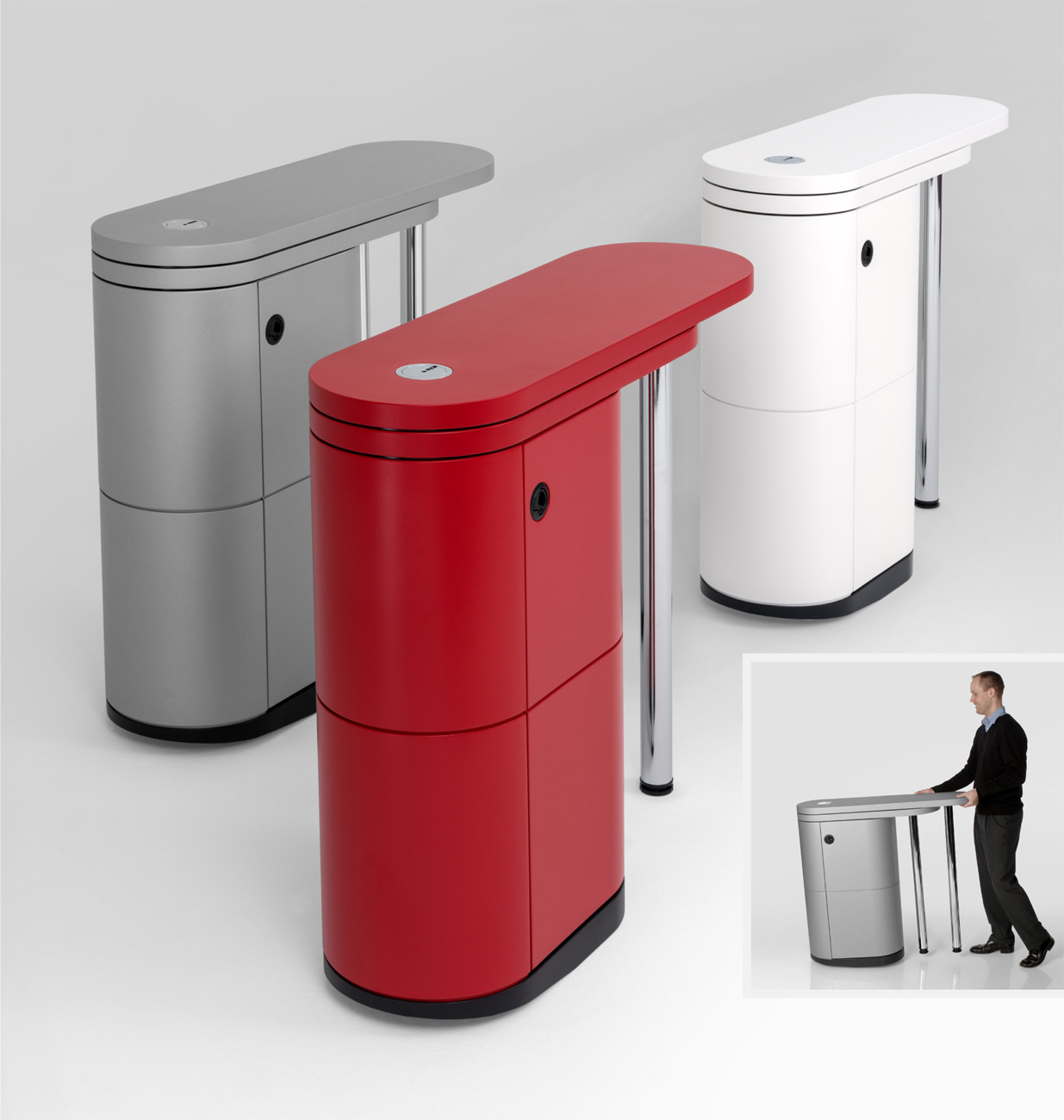 trade fair counter push on rollers