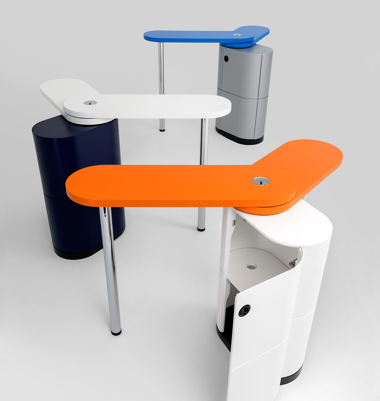 Messetheke zweifarbig