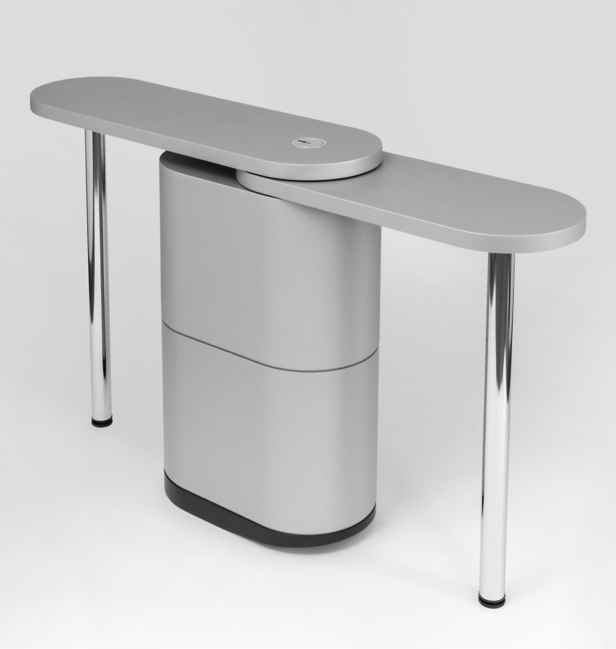 Messetheke in Standardfarbe Silber