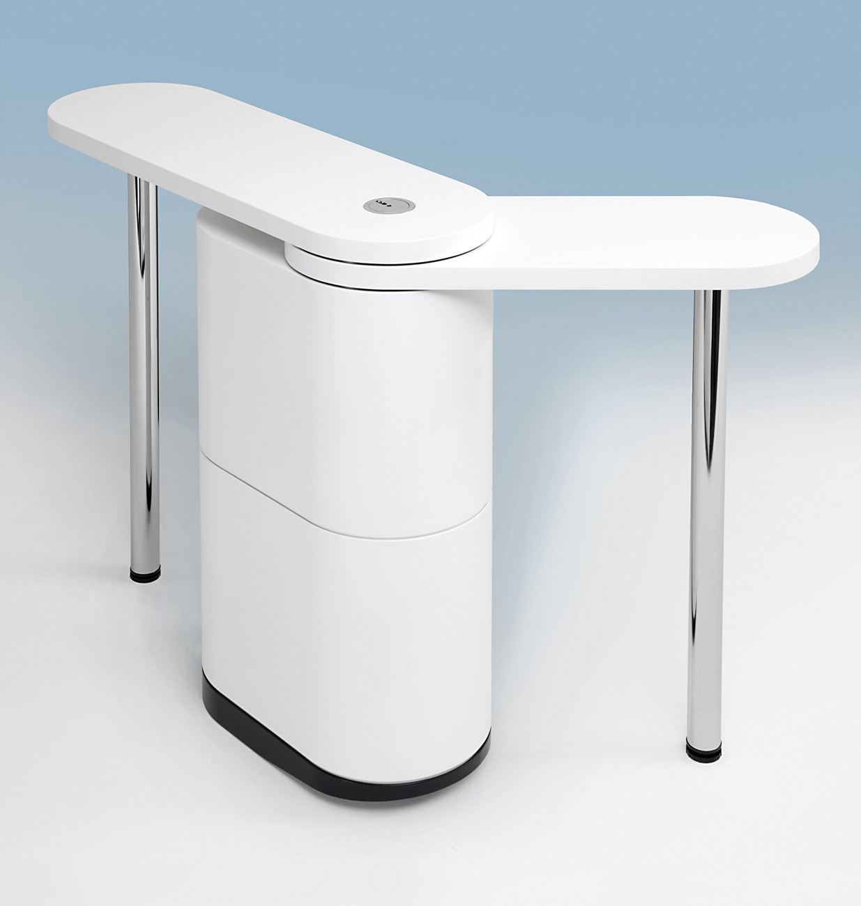 Messetheke in Standardfarbe Weiß