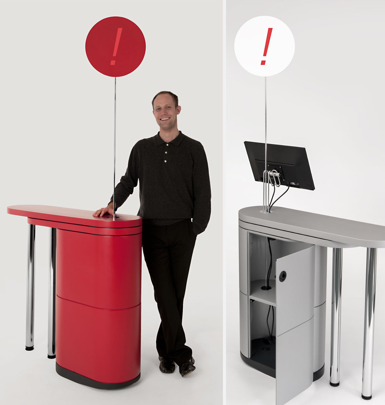 label holder for trade fair counter