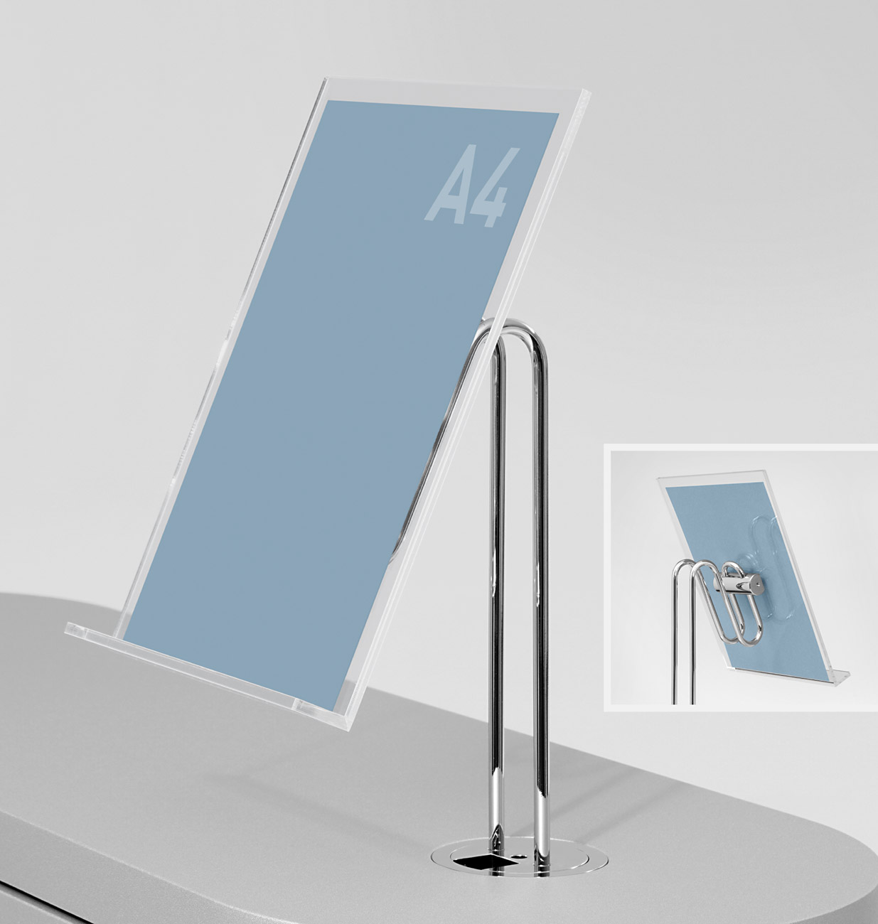 Zubehör Prospekthalter A4