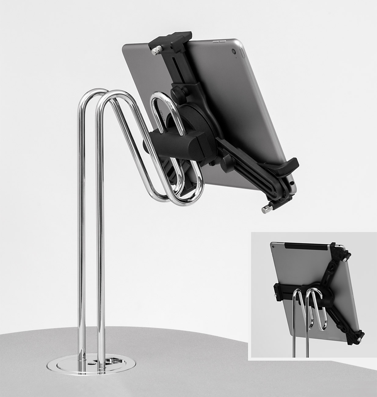 tablet holder for trade fair counter