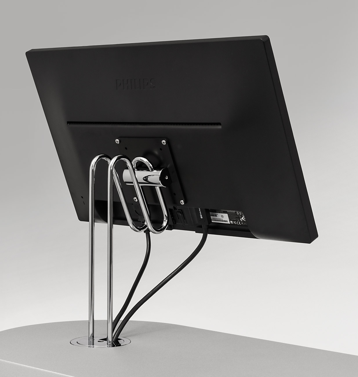TFT-Monitor holder for trade fair counter
