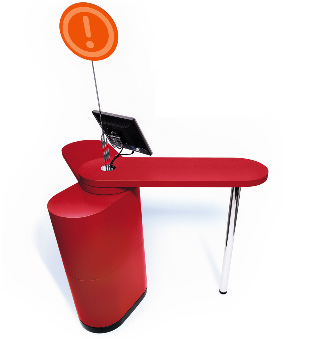 Messetheke PENTA-LOOOP® in rot